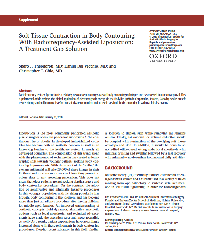 Soft Tissue Contraction in Body Contouring With Radiofrequency-Assisted Liposuction: A Treatment Gap Solution